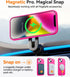 CANSHN Translucent Matte Back Case for iPhone 14/iPhone 13, Compatible with MagSafe, Hot Pink