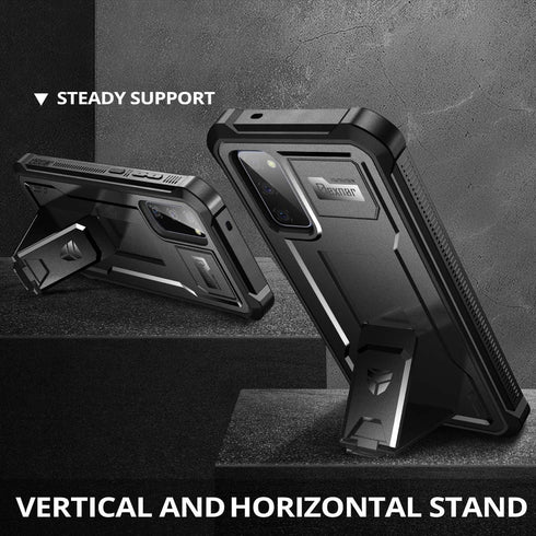 Dexnor Heavy Duty Case for Samsung Galaxy S20 FE 5G, Black Shockproof Protective Cover with Built-in Screen Protector