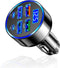 6 Port Fast USB Car Charger (PD+QC3.0) with LED Digital Display, Universal Car Charger Adapter for 12V/24V