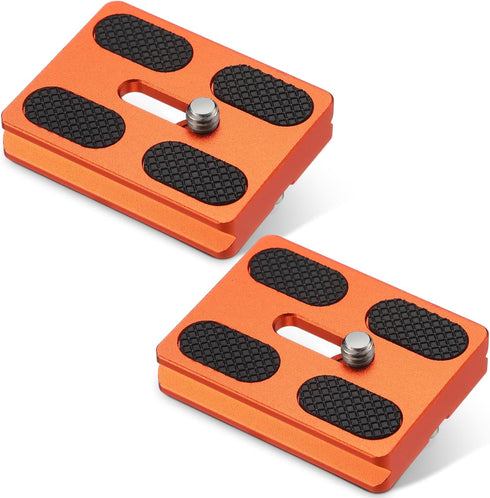 Frienda 2 Pieces Metal Quick Release Plate with 1/4''-20 Camera Screw Tripod Mount