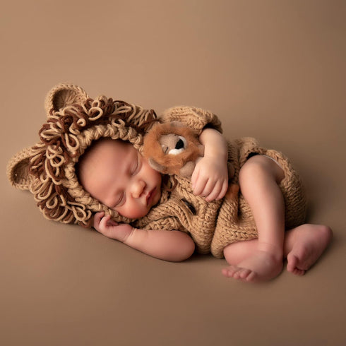 M&G House Newborn Photography Outfits, Baby Crochet Knitted Photoshoot Props, Animal Costume Set