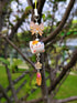 Cute Lazy Cat Phone Charm with Bow, Flower, Fish, Butterfly Beaded Aesthetic Keychain Accessories
