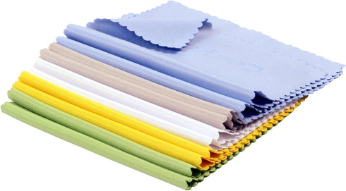 10pcs Microfiber Cleaning Polishing Cloths for LCD Screens and Glasses, Retail Packaging