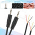 Jxiwfvl 4 3.5mm 3 1/8" PCS Male Plug Jack Connector Replacement Repair, Pole Jack Stereo Audio Cable for Scanner