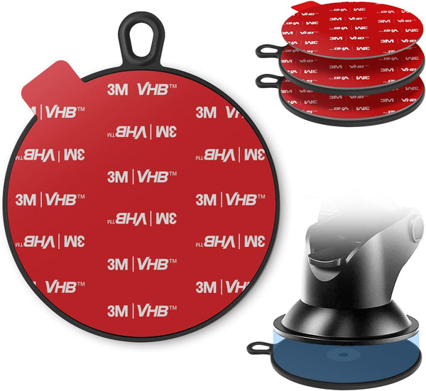Dashboard Pad Mounting Disk for Suction Cup, Large Plastic 3M Extra Strong Adhesive Disc for Dash Windshield Holder,