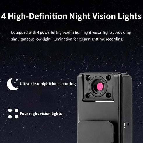Generic 2-in-1 1080P 180 (1PCS) Ultra HD Sports Video & Audio Recorder, Clip-On Wide Angle Action Cam, Wearable Body