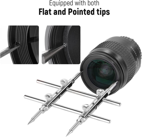 Neewer Stainless Steel Lens Spanner Wrench - Professional Repairing Tool for DSLR Camera Lens, Telescope Lens