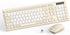 RECCAZR Silent Wireless Keyboard and Mouse Combo, Full-Sized Wireless Keyboard and Adjustable DPI