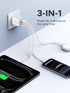 UGREEN 3-Port 30W 17/16/15 S26/S25/24/23, USB C Charger, GaN II Compact iPhone Charger Fast Charging, Type C Power