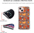 Fall Leaves Pumpkin Acorns Case for iPhone 14 Plus, Aesthetic Autumn Halloween Cover for Teens, Cool TPU Bumper