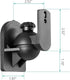 WALI Speaker Wall Mounts, Bookshelf Speaker Wall Mount Brackets, Surround Sound Speaker Mounts, 4 Pack, Black