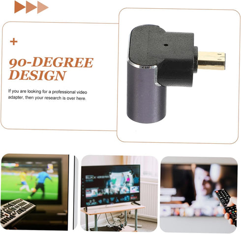Veemoon Video Connector Adapter for Laptop and Projector Female to Male Angled Converter Space-Saving Design for Signal