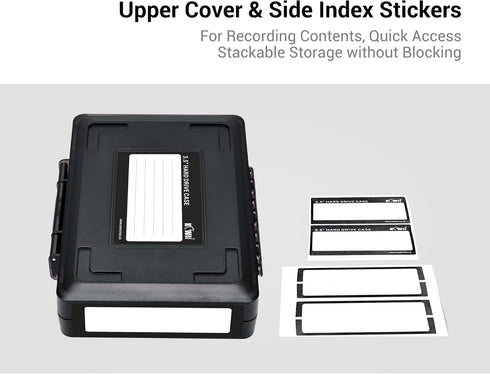 Hard Drive Case for 3.5 inch External HDD, Portable Water-Resistant and Shockproof Storage Bag with Stackable Design