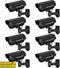 Macarrie 8 Pcs Realistic Dummy Security Camera, Plastic Fake Video Camera with Motion LED Light for Indoor/Outdoor