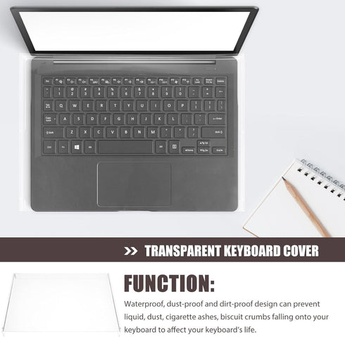 Veemoon Clear Acrylic Keyboard Cover, Transparent Protector for 15.6inch Laptop, Dust Cover for Computer Keyboard