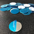 SALEX Cell Phone Metal Plates for Magnetic Car Mount, Wall, Phone Holder, Replacement Set of 8 Silver Round Iron Discs