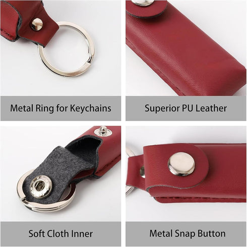 Generic Flash Drive Holder - Portable Storage Bag, USB Flash Drive Leather Case with Protector Cap for IT Professionals