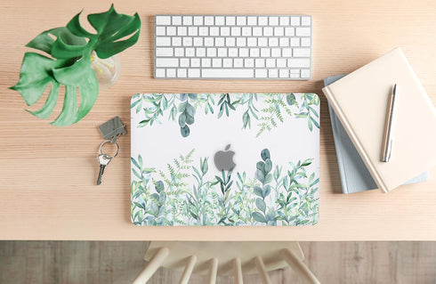 Case for MacBook Pro 15 inch (A1398, 2012-2015), 3D Effect Matte Clear Hard Cover & Keyboard Cover, Plants