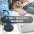 Bluetooth Shower Speaker Waterproof, Small Portable Wireless Speaker with Clip, Powerful Bass, Colorful Lights, TWS