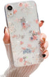 Compatible with iPhone XR, Cute Clear Sparkly Bling Star Flowers Pattern Soft Slim Fit Protective Cover, 6.1"