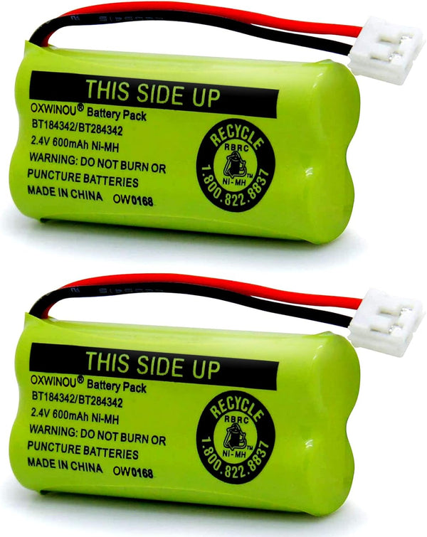 2.4v Replacement Battery Compatible with Phone CS6209 CS6219 DS6151, BT184342 BT284342 BT183348, 2-Pack