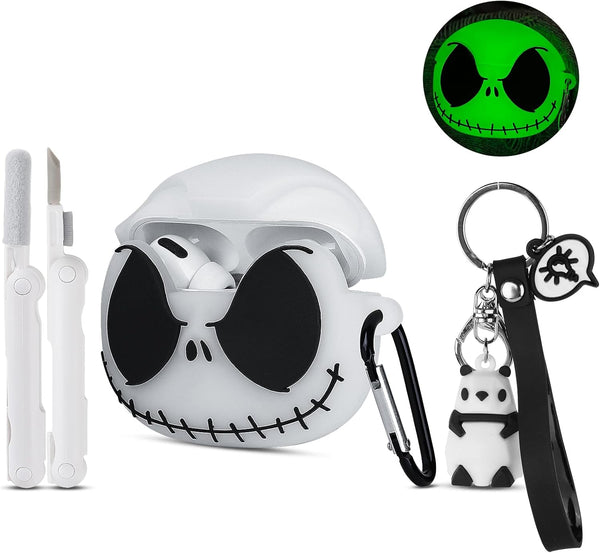 Compatible with Apple AirPods Pro 2nd/1st Generation Case Cover, Cleaner Kit and Cute Keychain, Soft Silicone Case