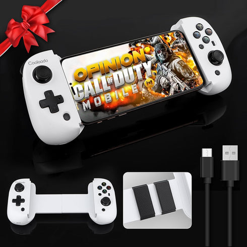 Wireless Mobile Gaming Controller for IOS & Android, Bluetooth Gamepad with Adjustable Clip for Smartphones