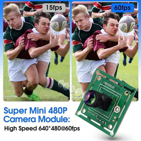 IFWATER 120 60fps 10.2Inch 3.3ft/1m USB Camera Module Degree Wide Angle Lens High Speed Mini Webcam for Industrial