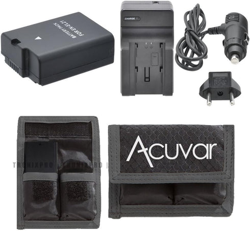 EN-EL21 High-Capacity Battery with Car/Home Charger + Acuvar Battery Pouch for 1 V2 & More | ENEL21
