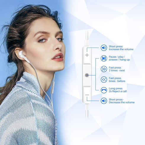 2 Pack USB C Headphones for iPhone 15, Type C Earbuds Wired Earphones with Microphone and Remote Control Noise Canceling for iPhone 15 Pro Max/15 Pro,Samsung Galaxy S23, Pixel