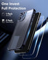 3 in 1 iPhone 11 Pro Max Case, Anti-Yellowing Military-Grade Protection with 2 pcs Screen Protector, Black