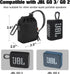 Desing Wish Speaker Carrying Case Compatible with JBL GO3/ GO2 - Waterproof Ultra Portable Bluetooth Speaker, Anti Scratch Speaker Protector Case Bag Travel Carrying Pouch Same Fabric as GO3 (Black)