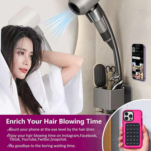 4-Piece Silicone Suction Cup Cell Phone Holder, Self-Adhesive Handsfree Holder for Selfies and Videos, Compatible with