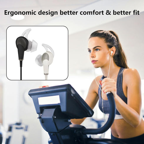 Small Earbud Tips, Silicone Replacement Tips Compatible with Bose QC20/QC20i/SoundSport (3 Pairs)