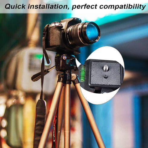 IOUALEY 2 Pack 41mm 1 5/8 Tripod Quick Release Plate Camera Mounting Adapter, QR Plate Camera Tripod Ball Head Parts