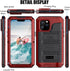 Mitywah Waterproof Case for iPhone 13 Pro Max, Heavy Duty Armor Metal Case, Shockproof Built-in Screen Protector, Red