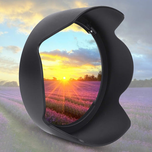 2PCS Camera Lens Hood EW-83H for Canon EF 24-105mm f/4L is USM Lens, Black Plastic Mount