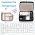Electronics Travel Organizer Bag, Double Layer Waterproof Storage for Charger, Phone, Power Bank, Tablet