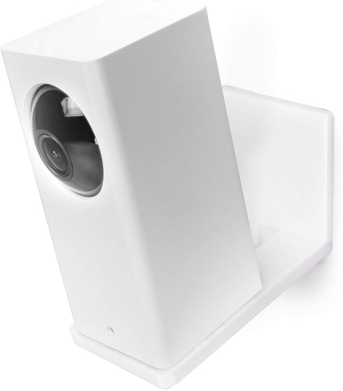 Screwless Tilted Wall Mount Kit for Wyze Cam Pan, VHB Stick On, Full Tilt & Pan Function, Strong Adhesive Mount, White