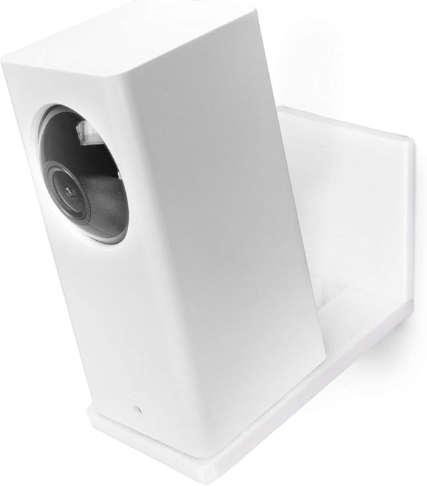 Screwless Tilted Wall Mount Kit for Wyze Cam Pan, VHB Stick On, Full Tilt & Pan Function, Strong Adhesive Mount, White