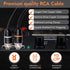 Elite Audio Premium Series 6ft. 2-Channel RCA Cable – Double Shielded, Oxygen Free Copper for Amplifiers & Speakers