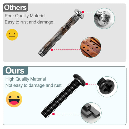 Universal TV Mount Screws Kit, Includes M4 M5 M6 M8 Screws, Washers for Samsung TCL Hisense LG Vizio Onn Sony Toshiba