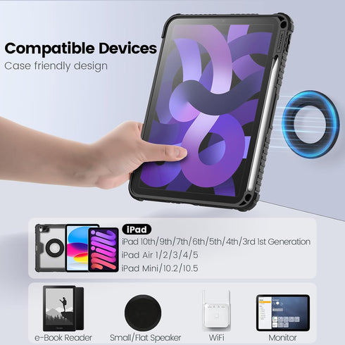 Nillkin Magnetic Tablet Wall Mount Holder for Car Back Seat, iPad Holder for Car Cradle Magnet for iPad 10th, Surface