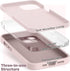 SURPHY iPhone 14 Case with Screen Protector, Liquid Silicone 6.1 inch (2022), Pink Sand, Camera Protection + Soft