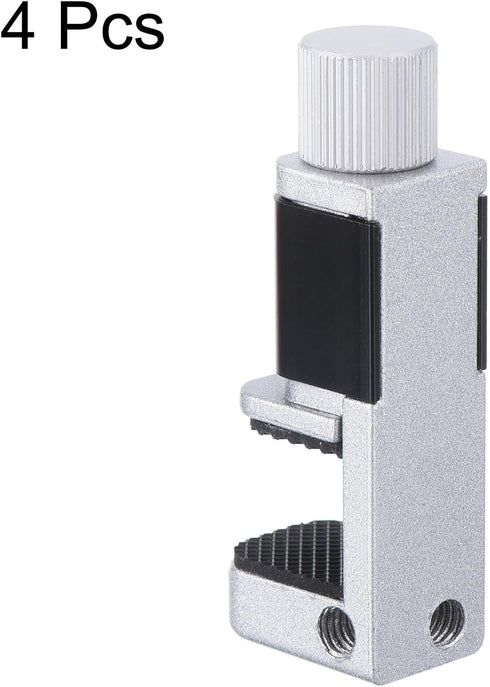 MECCANIXITY Phone Repair Clamp, Adjustable Fastening Clip for Tablet LCD Screen Replacement, Pack of 4 (Silver+Black)
