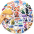 LIXIUDU 50 Pack Pcs Mushroom Cartoon Stickers for Kids Teens Adults Chanterelle Aesthetic Vinyl Decal Water Bottle