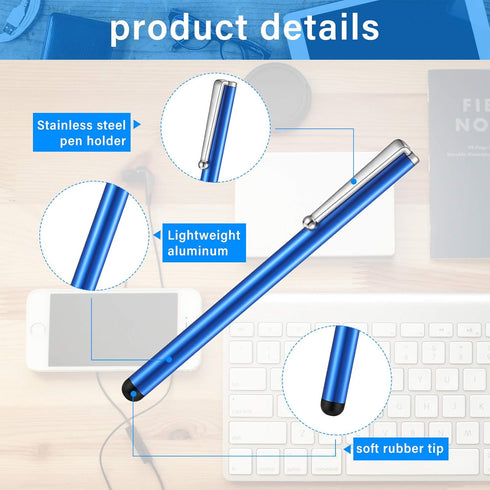 130 Pieces Stylus Pens for Touch Screens, Slim Capacitive Stylus, Universal Digital Pen Compatible with Most Devices,