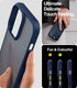 TORRAS Shockproof iPhone 12/12 Pro Case - Military Grade Drop Tested, Translucent Matte Hard PC Back, Blue