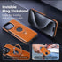 iPhone 15 Pro Max Case, Premium Real Leather, Vintage Design, Non-Slip Grip, Protective Shield, Brown