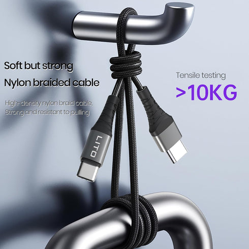 2-Pack 3.3FT, 60W 17 16 15 S25 S24, LITO USB C to USB C Cable PD Fast Charger for iPhone Pro Max, Samsung Galaxy iPad